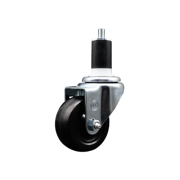 3'' SS Hard Rubber Wheel Swivel 1-1/2'' Expanding Stem Caster